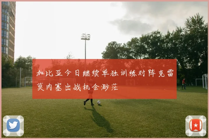加比亚今日继续单独训练对阵克雷莫内塞出战机会渺茫